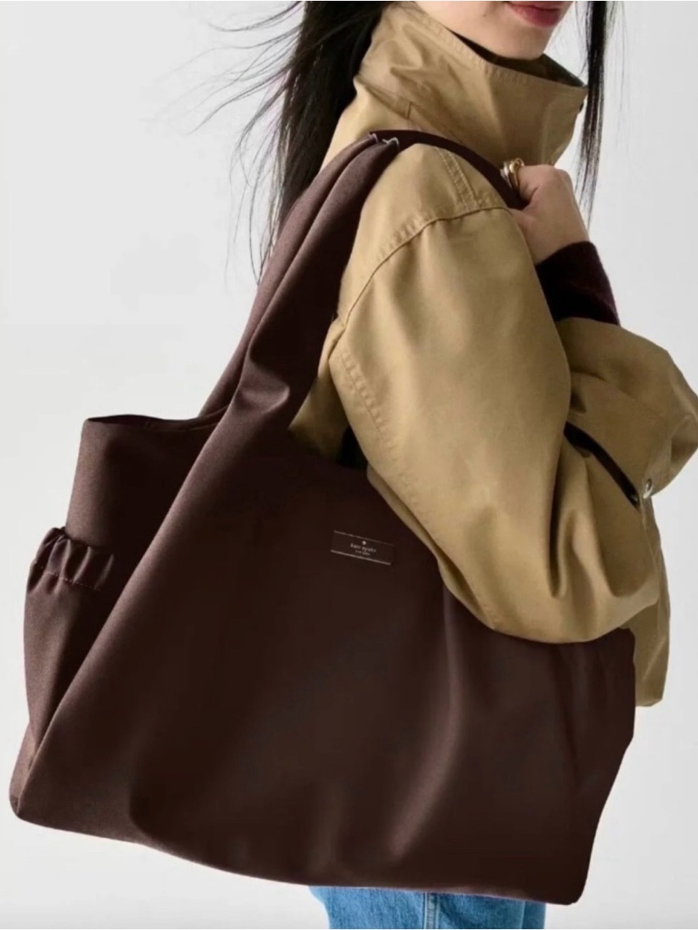 Brown Kate Spade Carter nylon baby tote bag